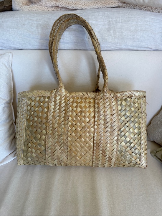A and A Hidden Treasures Handbags - Handmade A and A hidden treasures Woven Natural Straw Tote Bag Beige